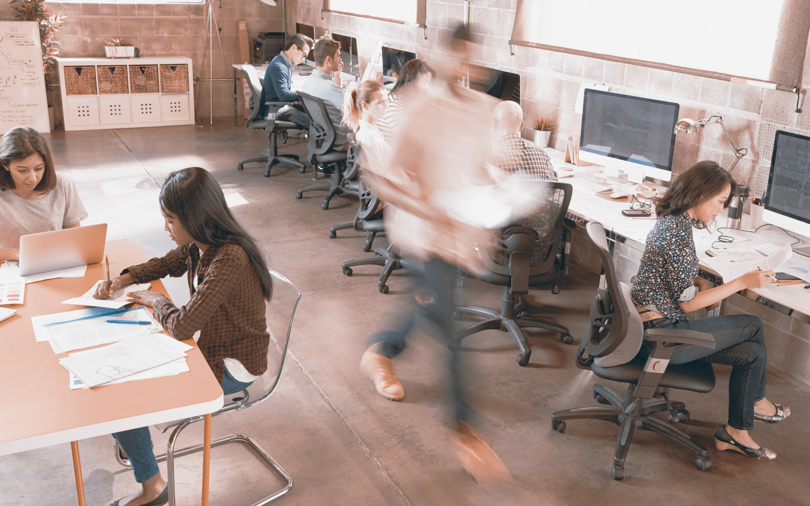 Warehouse floor cleaning